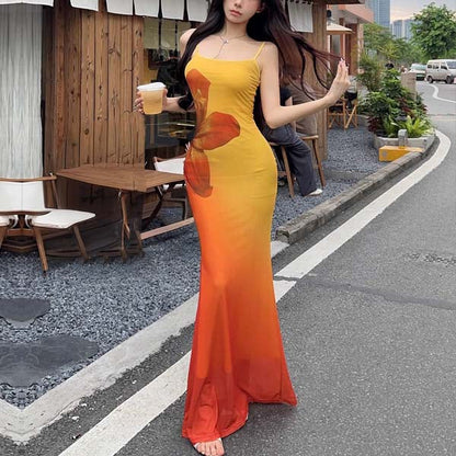 Aimishang Charming Spaghetti Straps Maxi Dress Long Prom Dress Elegant Evening Party Dress Women's Dresses