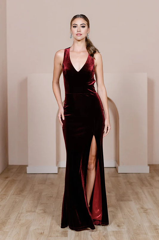 Wholesale Fashionable Prom Dresses Velvet dress Velvet Bridesmaid Dress Evening Dress