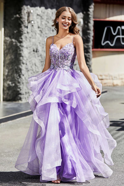 Wholesale Prom Dresses Elegant Evening Dress Ruffle Ruched Long Tulle Dress