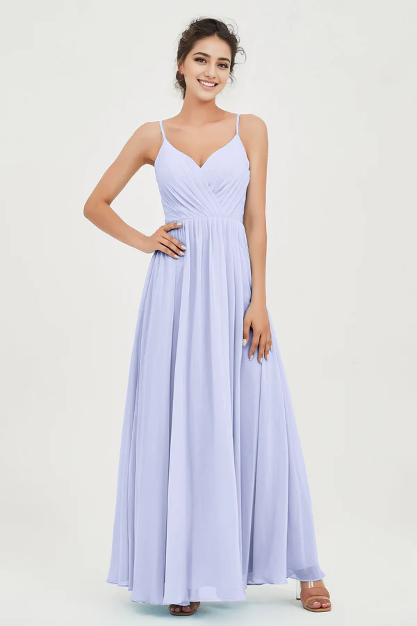 Wholesale Elegant Bridesmaid Dresses V Neck Long Bridesmaid Gown Wedding Guest Dresses