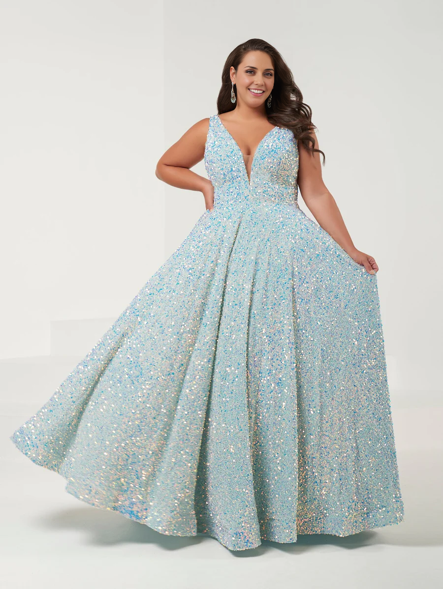 Wholesale Fashion Evening Dress Plus Size Velvet Sequin A-line Gown Prom Dresses