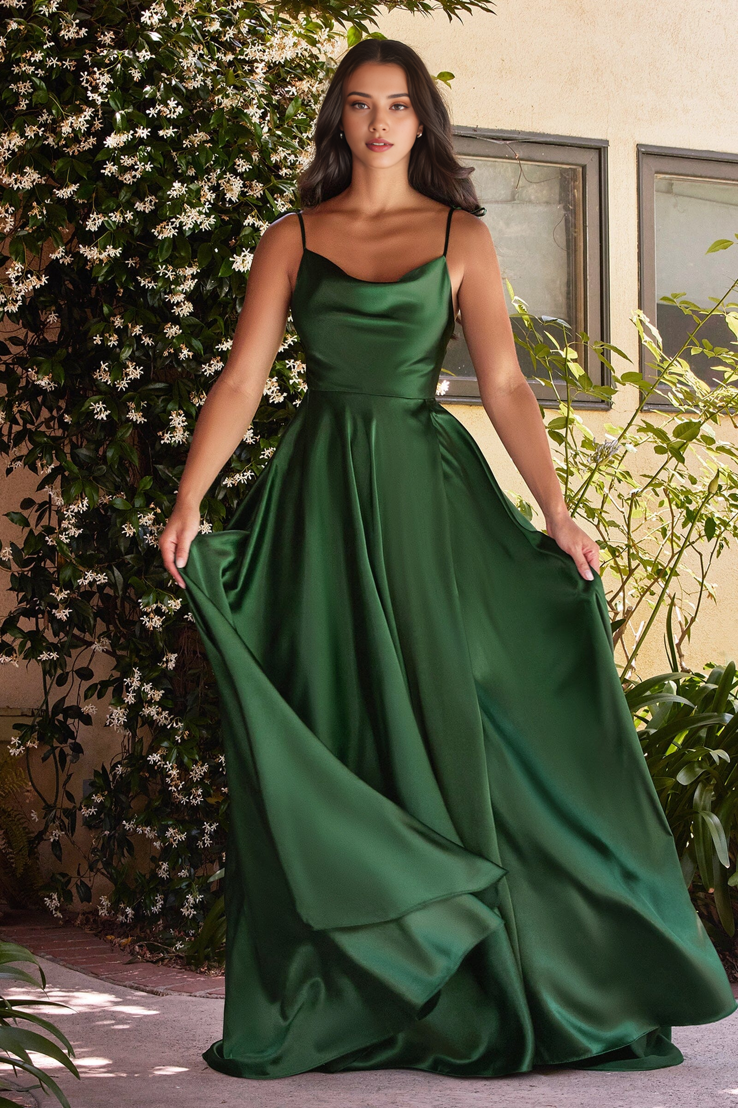 Wholesale Elegant Evening Dress Long Satin A-line Dress Prom Dresses