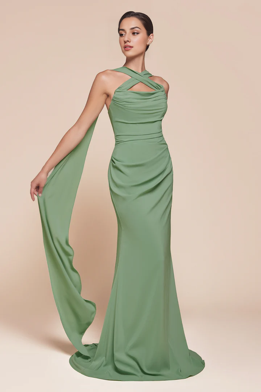 Wholesale Elegant Dresses Gowns Evening Dresses Chiffon Fitted Convertible Gown Formal Dresses