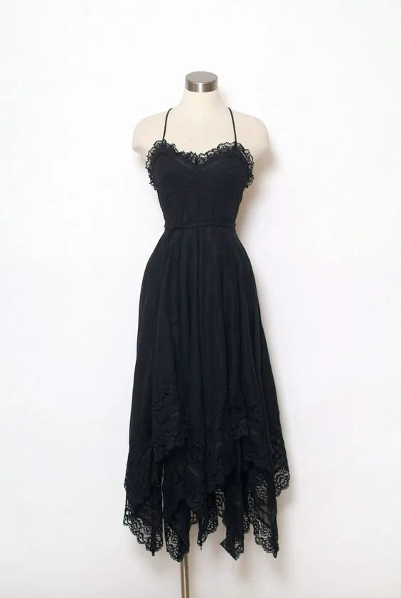 Wholesale Elegant Formal Black Dresses A Line Prom Dress Lace Formal Party Dress Evening Dress