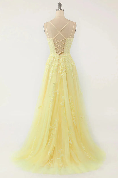 Wholesale A-Line Double Up Prom Dress With Appliques Straps Lace