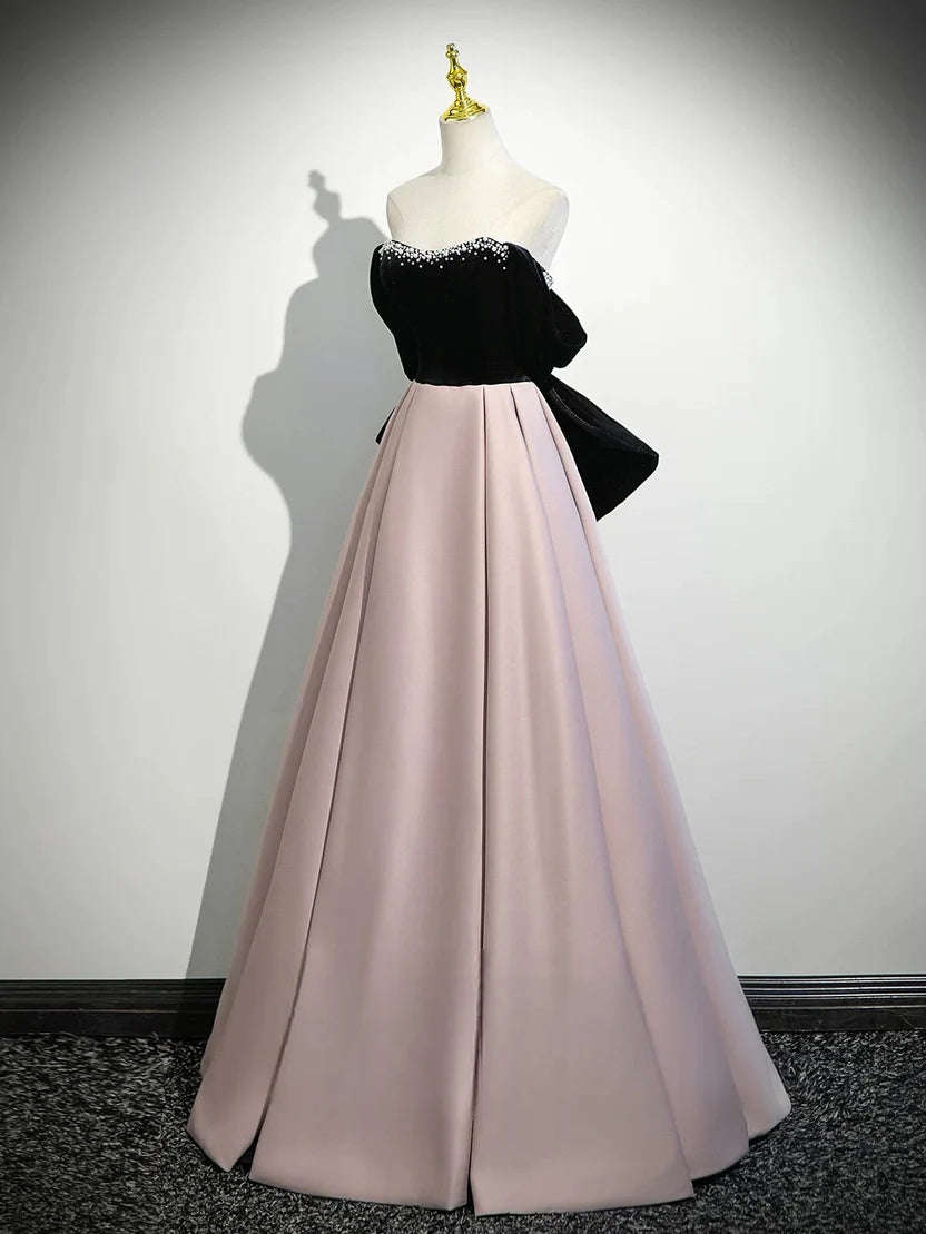 Aimishang Elegant A-Line Off Shoulder Beaded Long Formal Prom Dress Pretty Evening Party Dress With Bow