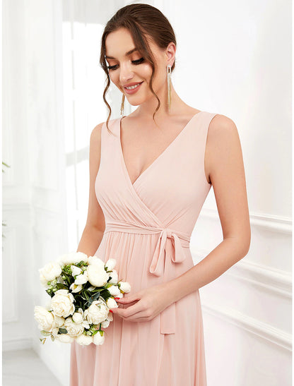 Wholesale A-Line Wedding Guest Dresses Elegant Dress Party Wear Asymmetrical Sleeveless Spaghetti Strap Chiffon with Ruffles Slit