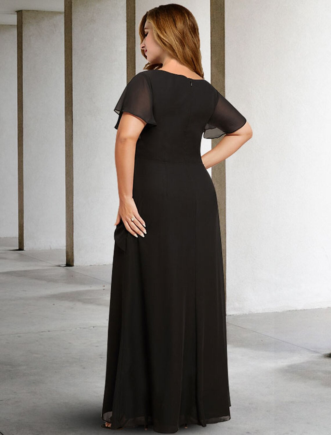 Aimishang A-Line Mother of the Bride Dresses Plus Size Hide Belly Curv