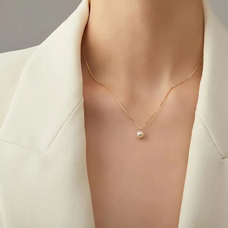 Wholesale Freshwater Pearl Pendant Necklace, Elegance Plated Chain For Daily Wear And Special Occasions, Perfect Holiday Gifts For Women, Chic And Sexy Style Jewelry With Gift Box