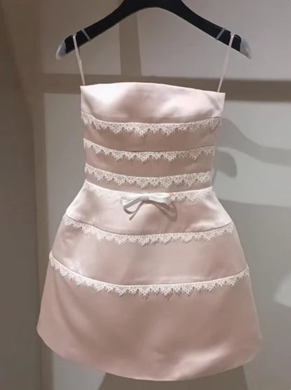Aimishang Sweet Strapless Sleeveless Short Homecoming Dress Lovely Birthday Party Dress