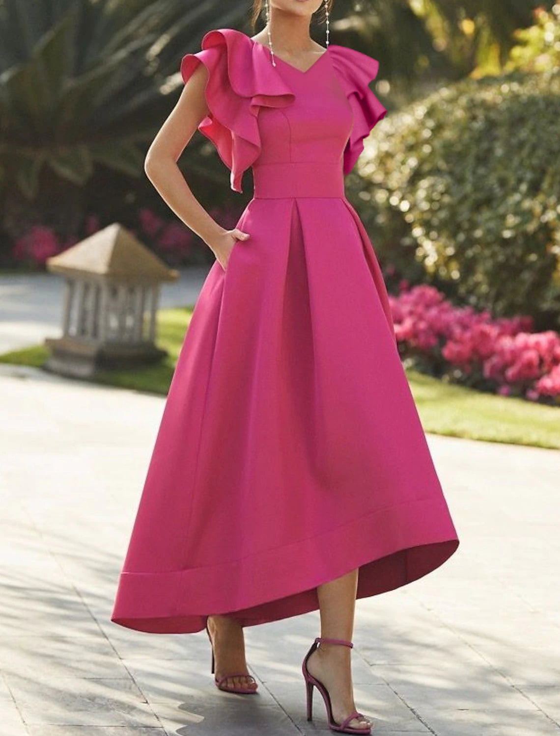 Aimishang A-Line Cocktail Party Dress Elegant Dress Semi Formal Asymme