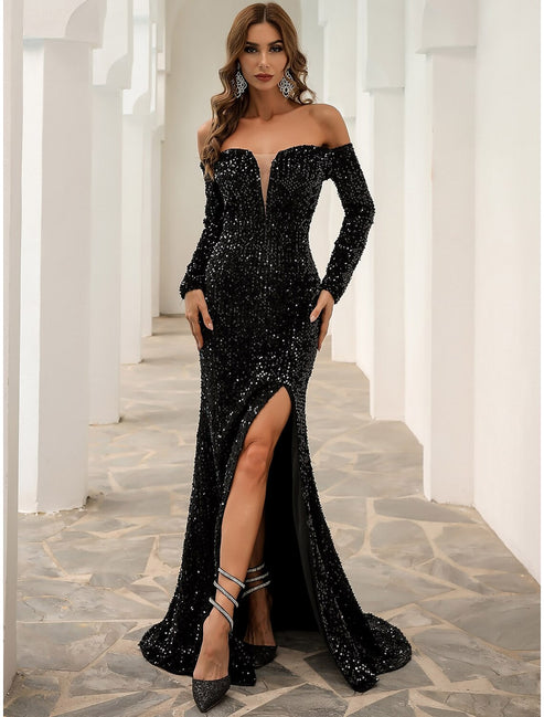 Aimishang Elegant Formal Wear Dresses Blue Floral A Line Layered Long Prom Dress Sweet Formal Party Dress