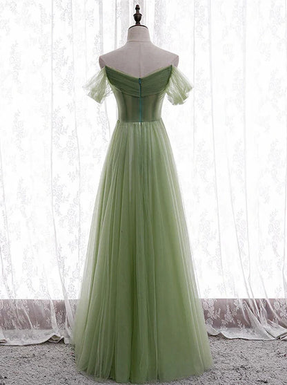 Light Green Beaded Sweetheart Long Party Dress Formal Dress Prom Dress Off Shoulder Wholesale