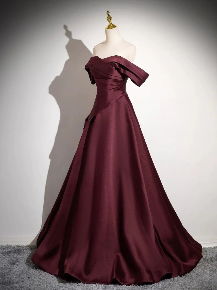Aimishang Pretty A Line Off the Shoulder Party Evening Gown Elegant Long Formal Prom Dress