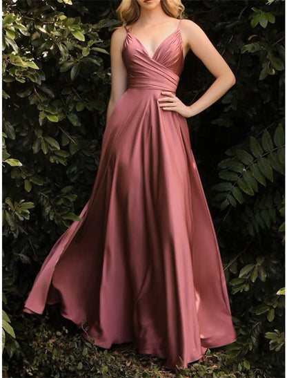 Wholesa Mermaid / Trumpet Bridesmaid Dress One Shoulder Sleeveless Pink Floor Length Chiffon with Split Front / Ruching