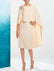 Wholesa Sheath / Column Mother of the Bride Dress Elegant V Neck Knee Length Chiffon Lace Half Sleeve with Appliques main image 0
