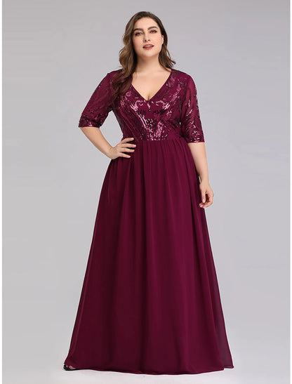 Wholesale A-Line Prom Dresses Plus Size Dress Wedding Guest Floor Leng ...