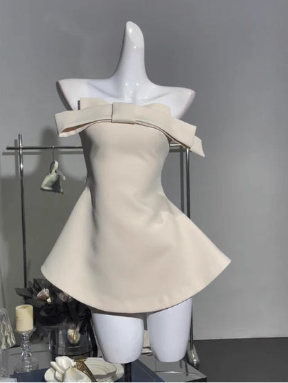 Aimishang Sweet Strapless Sleeveless Bow Short Homecoming Dress Lovely 16th Birthday Party Dress