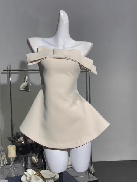 Aimishang Sweet Strapless Sleeveless Bow Short Homecoming Dress Lovely 16th Birthday Party Dress