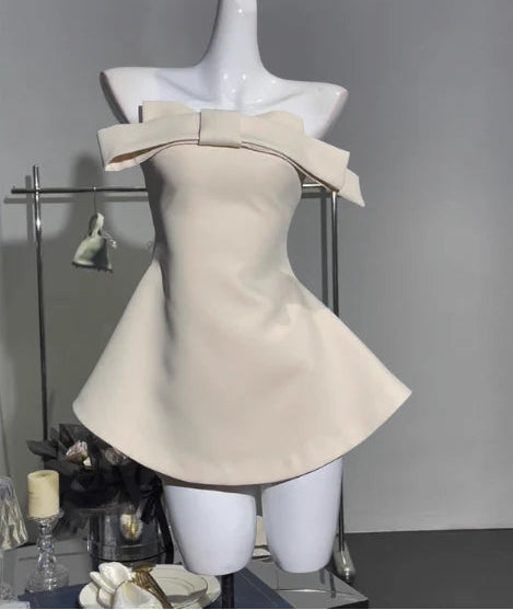 Aimishang Sweet Strapless Sleeveless Bow Short Homecoming Dress Lovely 16th Birthday Party Dress