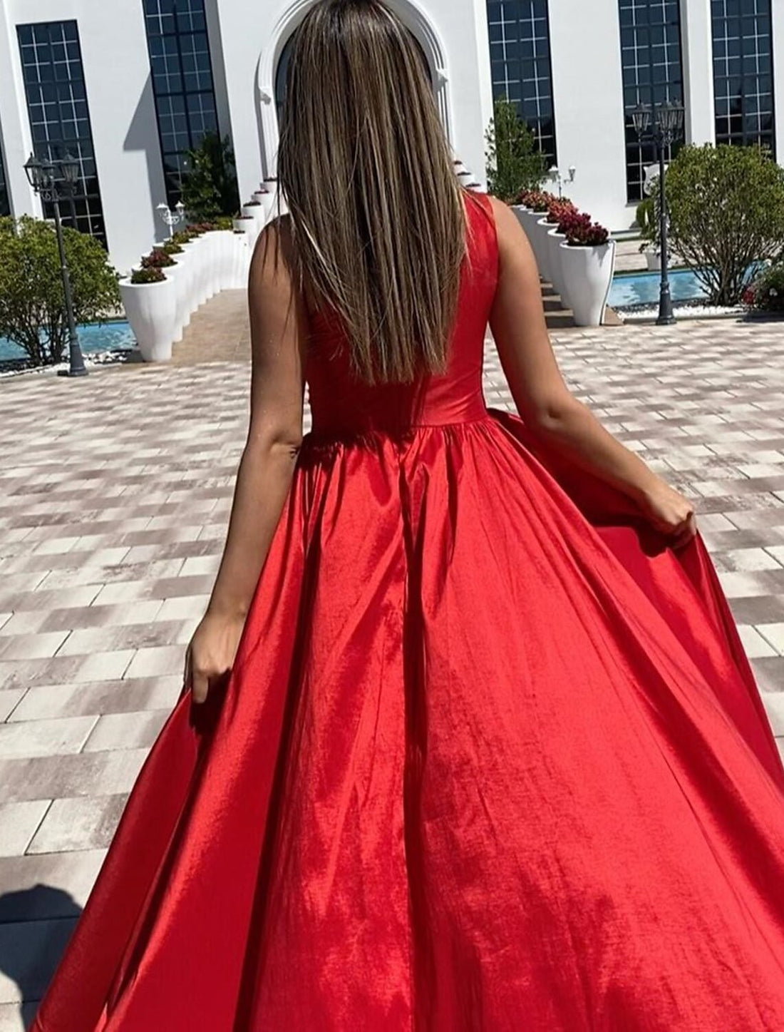 Aimishang A-Line Sexy High Split Prom Formal Evening Dress One Shoulde