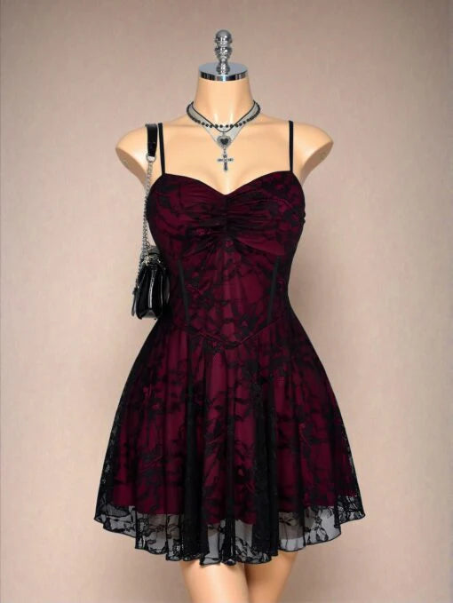 Aimishang Vintage Spaghetti Straps A Line Sleeveless Short Homecoming Dress Chic Party Prom Dress