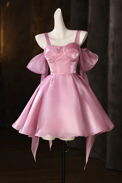 Aimishang Cute A Line Straps Short Birthday Party Dress Lovely Sleeveless Homecoming Dress With Bow(s)