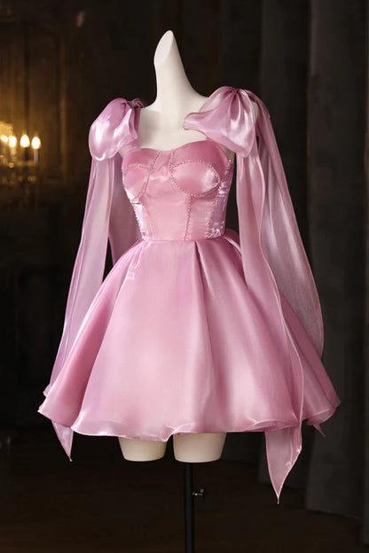 Aimishang Cute A Line Straps Short Birthday Party Dress Lovely Sleeveless Homecoming Dress With Bow(s)