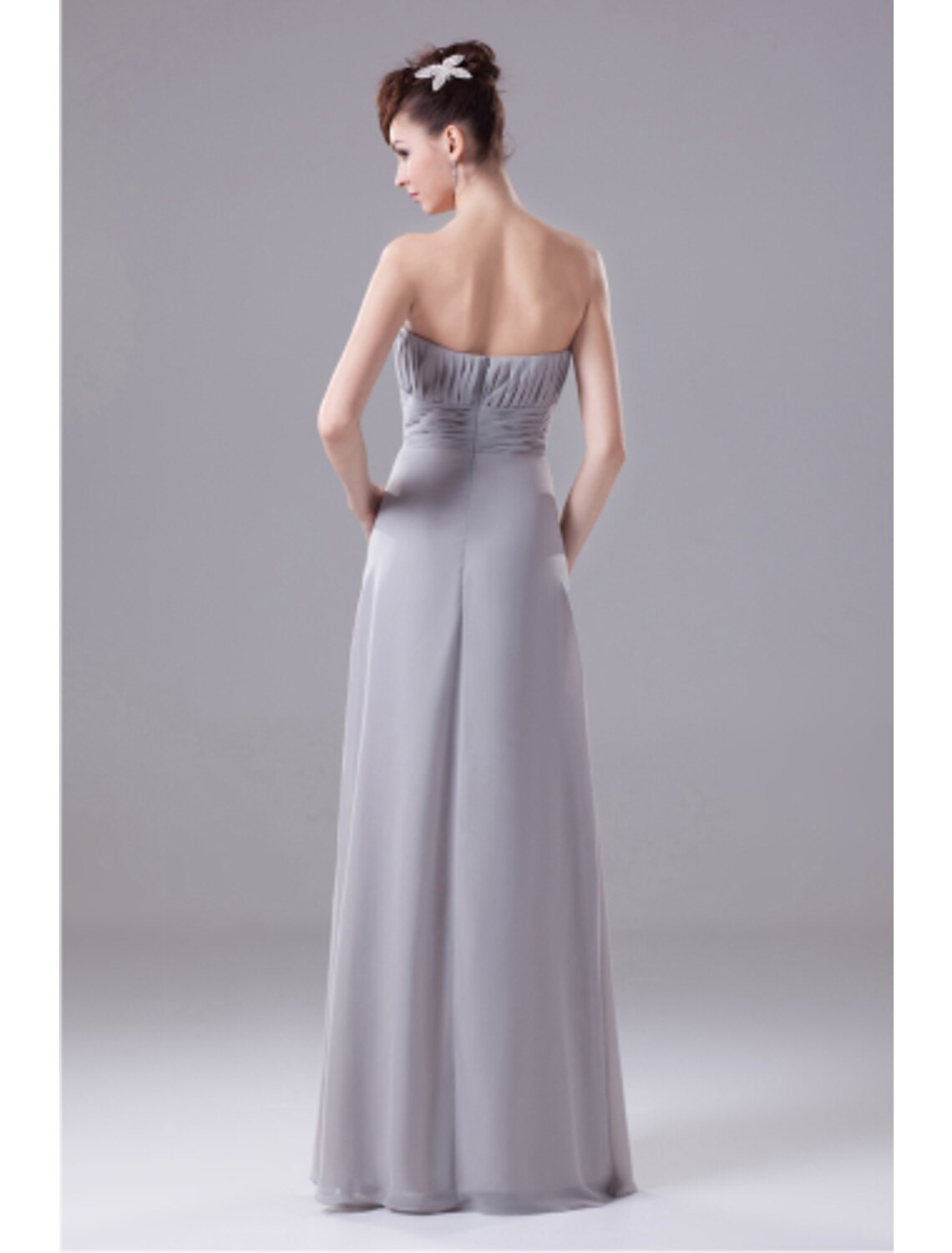 wholesale  A-Line Mother of the Bride Dress Convertible Dress Strapless Floor Length Chiffon Sleeveless No with Beading Draping