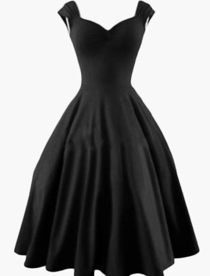 wholesale A-Line Elegant Vintage Cocktail Party Prom Dress Sweetheart Neckline Sleeveless Short / Mini Satin with Pleats