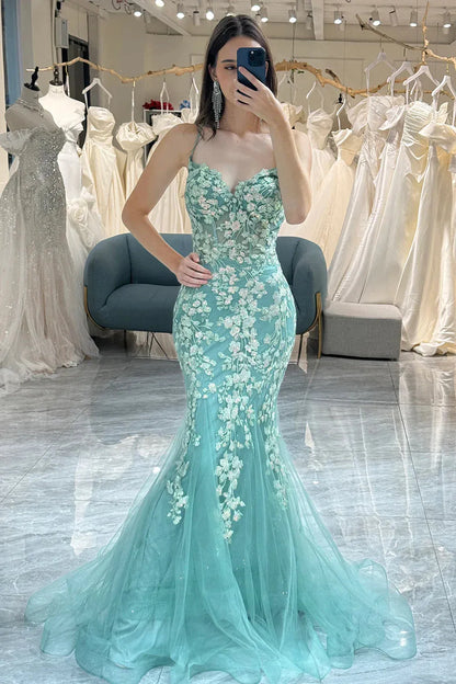 Wholesale Prom Dress Mermaid Lace Up Back Corset With Appliques