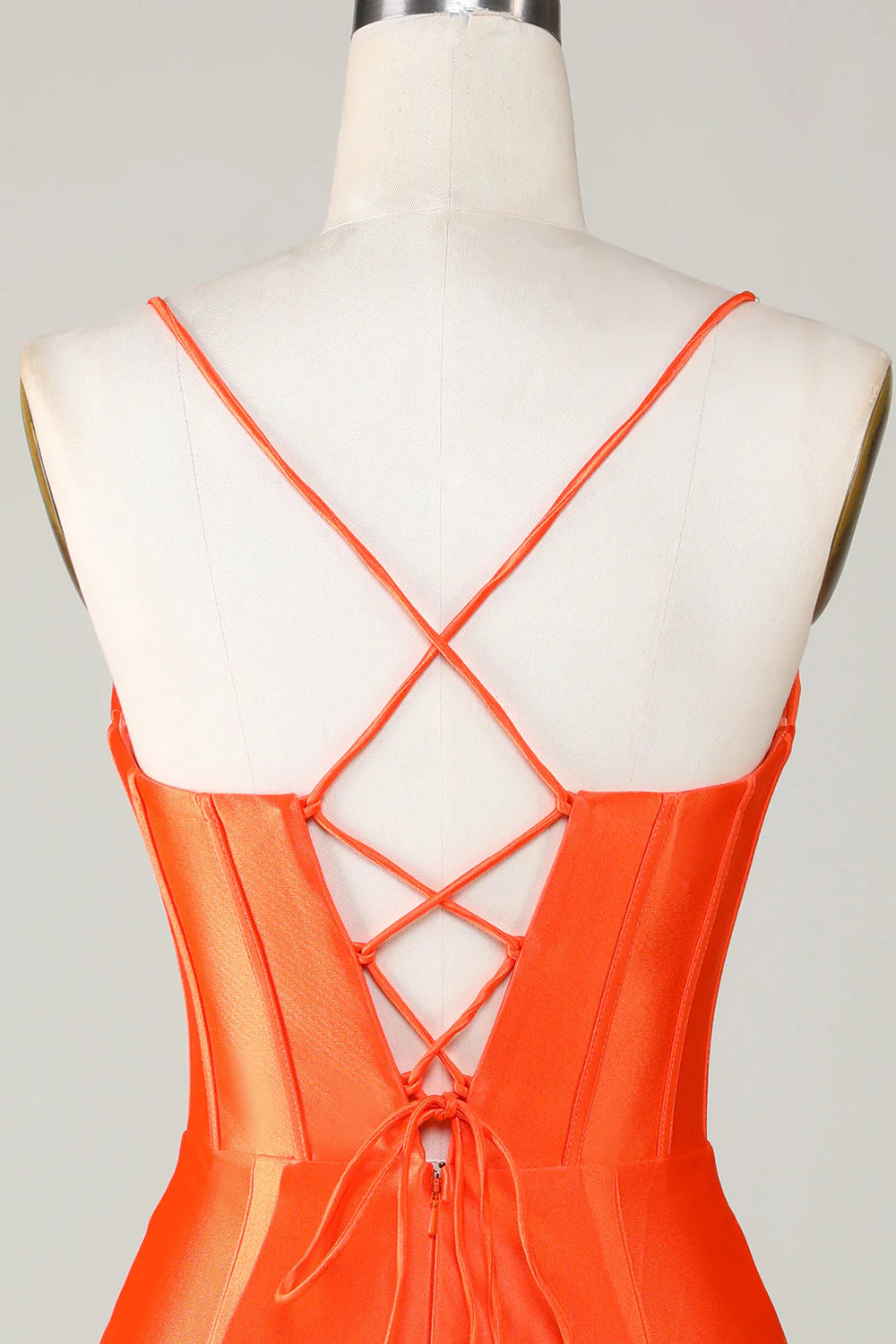 Wholesale Homecoming Dress Sparkly Orange Beaded Corset Tight Short