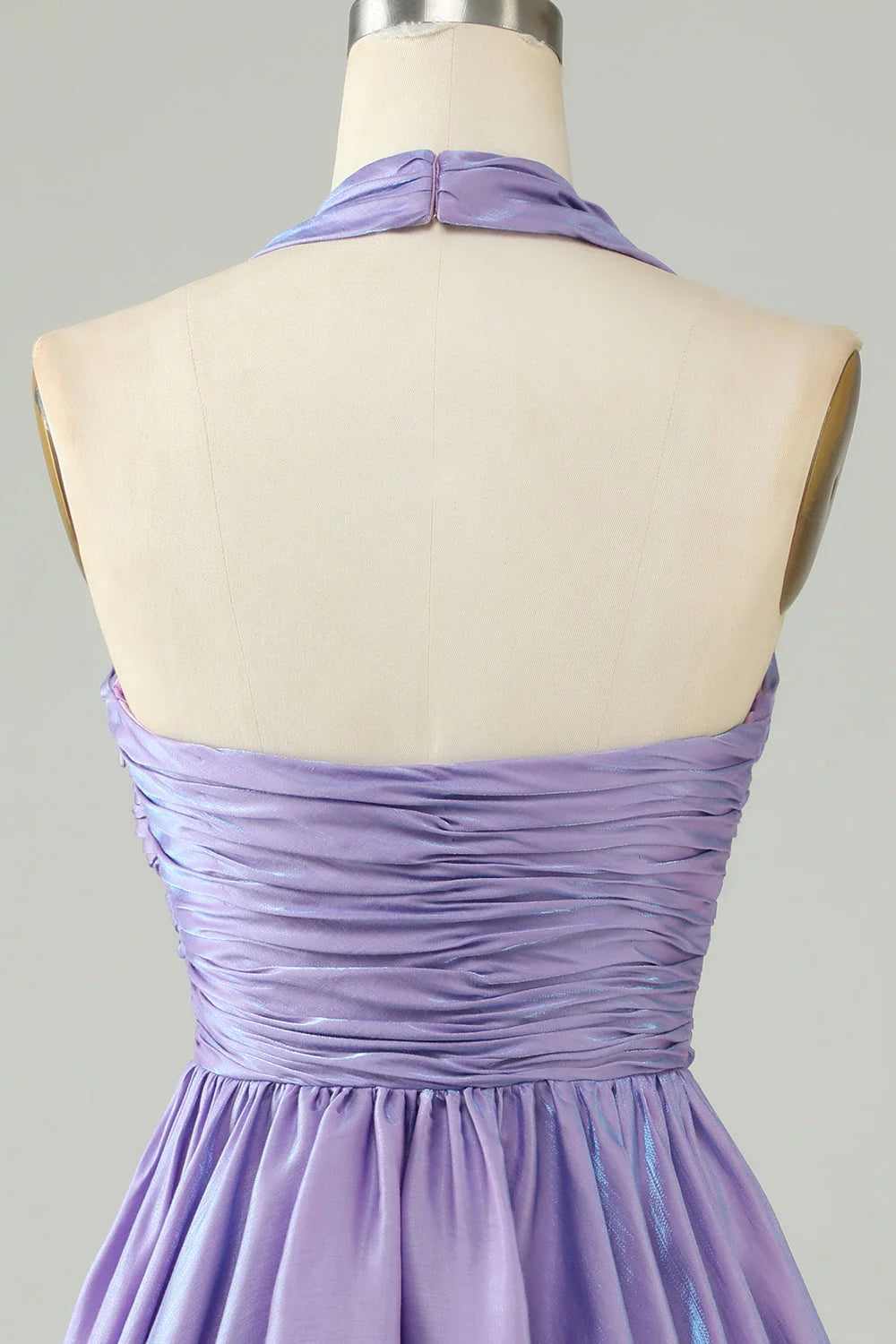 Wholesale A Line Short Homecoming Dress Halter Open Back Sleeveless Purple