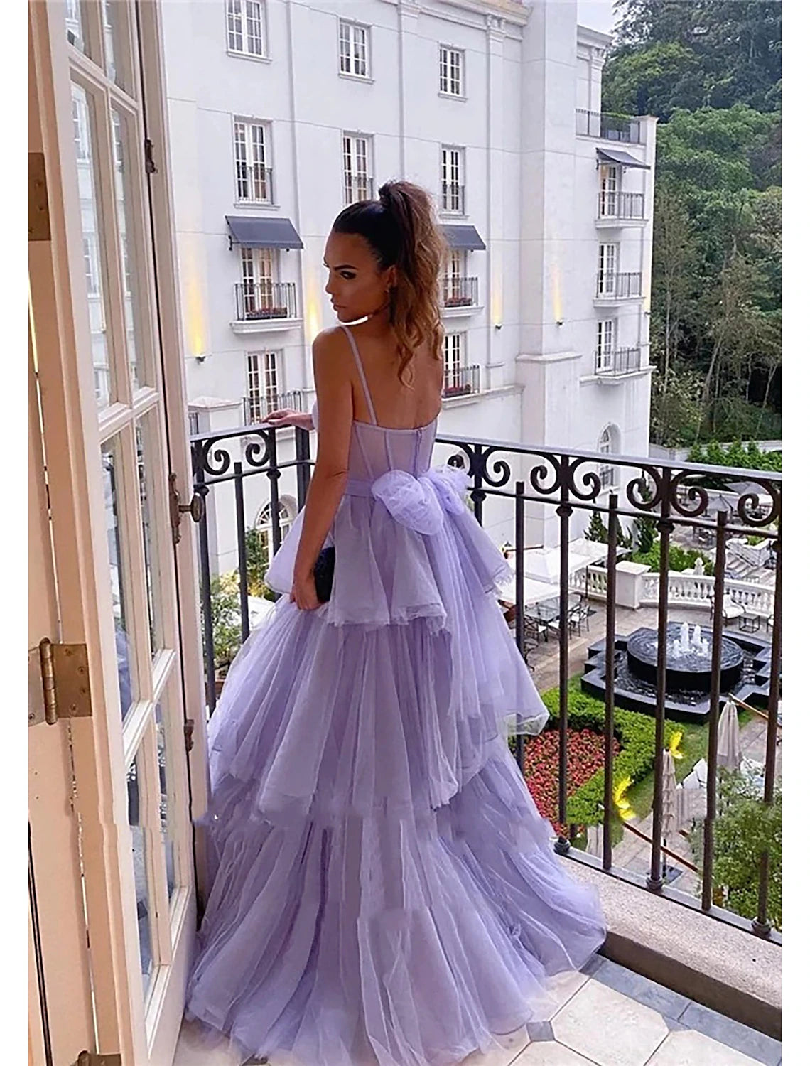 Wholesa Ball Gown Prom Dresses Vintage Dress Formal Wedding Guest Floor Length Sleeveless Sweetheart Tulle Backless with Pleats Ruched