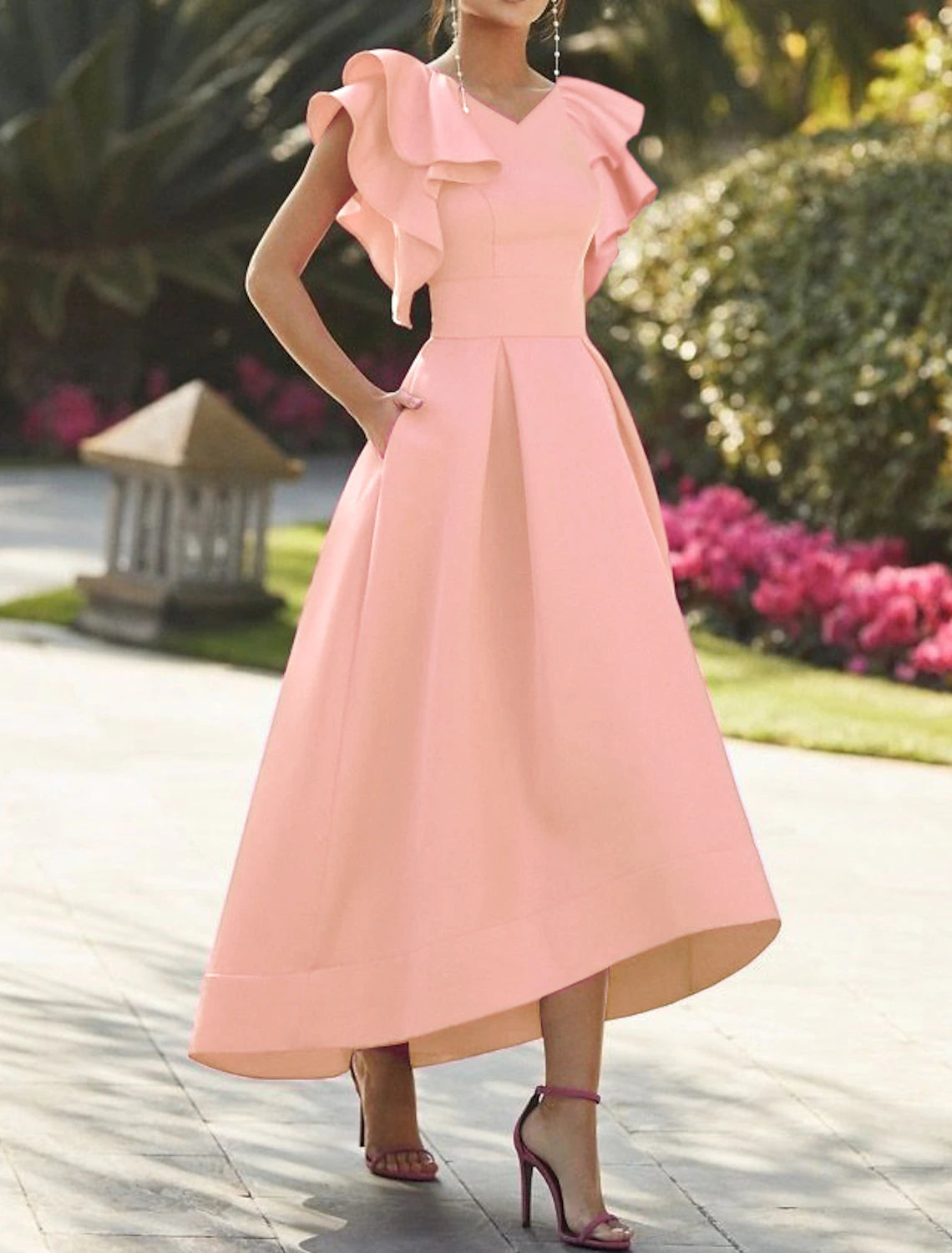 Aimishang A-Line Cocktail Party Dress Elegant Dress Semi Formal Asymme